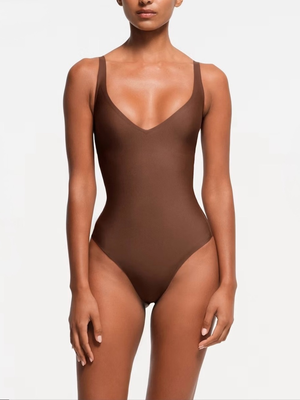 SKIMS BODY
CORE SCULPT PLUNGE THONG BODYSUIT in Jasper Size S Small New WT $98